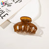 Handmade Pumpkin Shaped Fabric And Iron Hair Claw Clip For Women With Frosted Finish Wholesale Hair Accessory