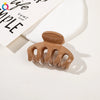 Handmade Pumpkin Shaped Fabric And Iron Hair Claw Clip For Women With Frosted Finish Wholesale Hair Accessory