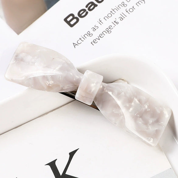 Handmade Red Acrylic Acetate Bow Hair Clip For Women Elegant Side Hairpin For Bangs And Everyday Styling