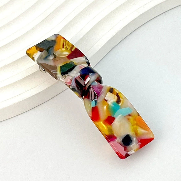 Handmade Red Acrylic Acetate Bow Hair Clip For Women Elegant Side Hairpin For Bangs And Everyday Styling