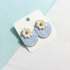 Handmade Resin Daisy Flower Earrings With Silver Needles For Women Wholesale Retro Floral Jewelry