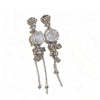 Handmade Resin Flower Tassel Earrings For Women Sweet Style Statement Earrings With Plastic Floral Design