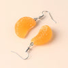 Handmade Resin Fruit Earrings For Women Cute Grape Banana Orange And Watermelon Foodinspired Ear Jewelry
