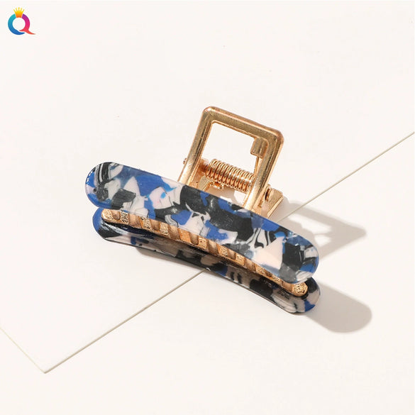 Handmade Retro Acrylic Geometric Hair Claw Clip For Women With Acetate Style Design