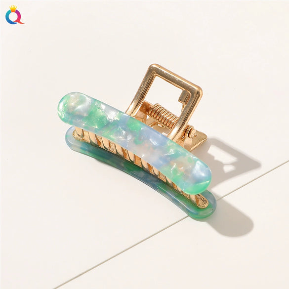 Handmade Retro Acrylic Geometric Hair Claw Clip For Women With Acetate Style Design