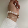 Handmade Retro Baroque Freshwater Pearl Women's Bracelet With Elastic Cord