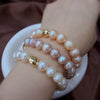 Handmade Retro Baroque Freshwater Pearl Women's Bracelet With Elastic Cord