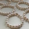 Handmade Retro Baroque Freshwater Pearl Women's Bracelet With Elastic Cord
