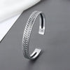 Handmade Retro Feather Leaf Fashion Geometric Copper S925 Silver Electroplated Unisex Bracelet