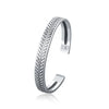Handmade Retro Feather Leaf Fashion Geometric Copper S925 Silver Electroplated Unisex Bracelet