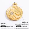 Handmade Retro Geometric Stainless Steel Jewelry Accessories With Electroplating And Totem Pattern For Necklace Pendant