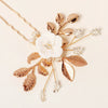 Handmade Retro Goldtone Alloy Ushaped Hairpin With Ceramic Flower And Pearl Accents For Bridal Hair Accessories
