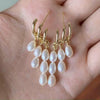 Handmade Retro Style Natural Freshwater Pearl Earrings 925 Silver Rice Shape And Droplet Shape