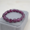 Handmade Retro Tourmaline Elastic Rope Bracelet With Irregular Pith Shape And Beaded Pattern
