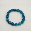 Handmade Retro Tourmaline Elastic Rope Bracelet With Irregular Pith Shape And Beaded Pattern