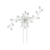 Handmade Rhinestone And Pearl Leaf U Shaped Hair Pin Bridal Wedding Hair Accessory