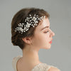 Handmade Rhinestone And Pearl Leaf U Shaped Hair Pin Bridal Wedding Hair Accessory