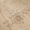 Handmade Rhinestone And Pearl Leaf U Shaped Hair Pin Bridal Wedding Hair Accessory