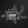 Handmade Rhinestone Bridal Hair Comb With Pearl Tassel Flower Design Wedding Hair Accessory For Women