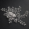 Handmade Rhinestone Bridal Hair Comb With Pearl Tassel Flower Design Wedding Hair Accessory For Women
