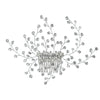 Handmade Rhinestone Bridal Hair Comb With Pearl Tassel Flower Design Wedding Hair Accessory For Women
