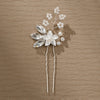 Handmade Rhinestone Flower Pearl Ushaped Hairpin Bridal Hair Accessory Antiqueinspired Elegant Headpiece