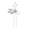 Handmade Rhinestone Flower Pearl Ushaped Hairpin Bridal Hair Accessory Antiqueinspired Elegant Headpiece