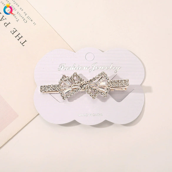 Handmade Rhinestone Heart Hair Claw Clip For Women Sparkling Bangs Grip Hair Accessory