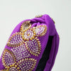 Handmade Rice Beads Flower Wide Headband Women's Hair Accessories
