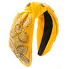 Handmade Rice Beads Flower Wide Headband Women's Hair Accessories