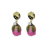 Handmade Rose Flower Electroplated Elegant Retro Earrings For Women