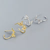 Handmade S925 Silver Cshaped Butterfly Earrings With Electroplating Animal Style