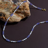 Handmade S925 Sterling Silver Natural Tanzanite Geometric Women's Necklace Regular Chain