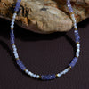 Handmade S925 Sterling Silver Natural Tanzanite Geometric Women's Necklace Regular Chain