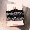 Handmade Satin Hair Tie Set For Women Thin Ponytail Scrunchies With Stylish Personality Design