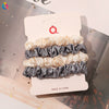 Handmade Satin Hair Tie Set For Women Thin Ponytail Scrunchies With Stylish Personality Design