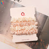 Handmade Satin Hair Tie Set For Women Thin Ponytail Scrunchies With Stylish Personality Design