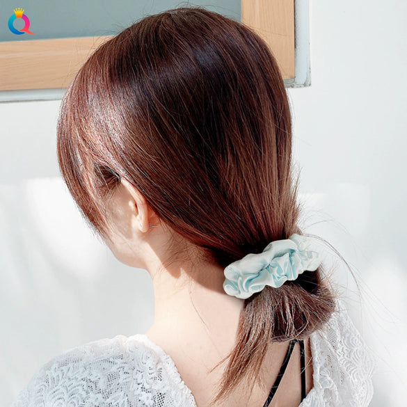 Handmade Satin Hair Tie Set For Women Thin Ponytail Scrunchies With Stylish Personality Design