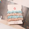 Handmade Satin Hair Tie Set For Women Thin Ponytail Scrunchies With Stylish Personality Design