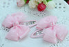 Handmade Silk Double Lace Bow Bb Hair Clip Princess Side Hairpin For Children Girls