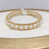 Handmade Silk Wrap Multibead Freshwater Pearl Bracelet With Copper Alloy And Gold Line For Women