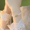 Handmade Silver Natural Pearl Geometric Style Electroplating Bracelet For Women