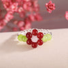 Handmade Soft Pottery Beaded Ring With Letters Numbers Text Pattern For Women