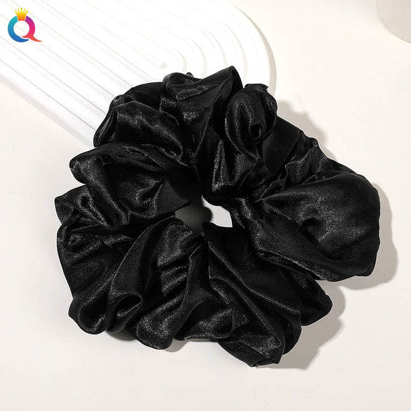 Handmade Solid Color Cloth Scrunchie Hair Tie For Women Loose Fit Personality Hair Accessory