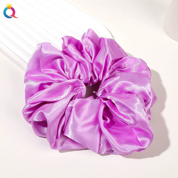 Handmade Solid Color Cloth Scrunchie Hair Tie For Women Loose Fit Personality Hair Accessory