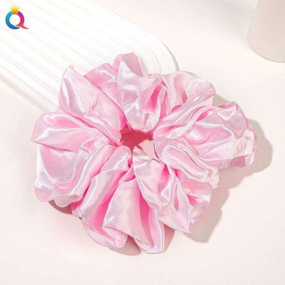 Handmade Solid Color Cloth Scrunchie Hair Tie For Women Loose Fit Personality Hair Accessory
