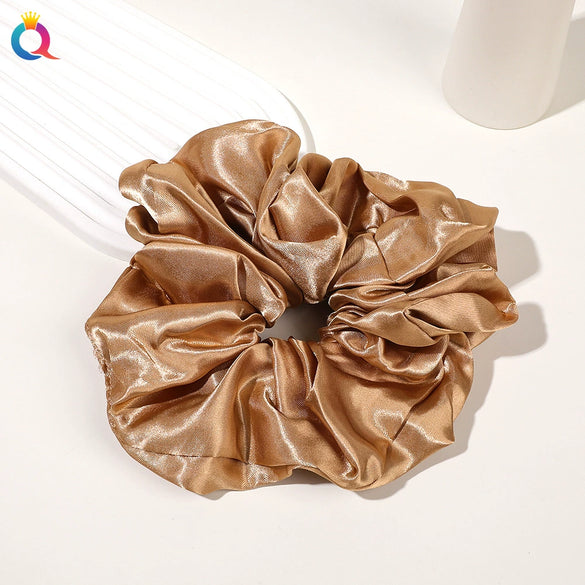 Handmade Solid Color Cloth Scrunchie Hair Tie For Women Loose Fit Personality Hair Accessory