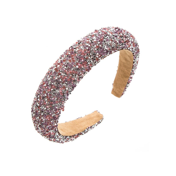Handmade Sponge Diamond Widebrimmed Headband Geometric Style Hair Accessories For Women