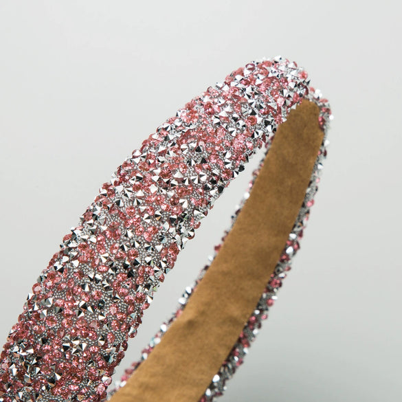Handmade Sponge Diamond Widebrimmed Headband Geometric Style Hair Accessories For Women
