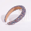 Handmade Sponge Diamond Widebrimmed Headband Geometric Style Hair Accessories For Women